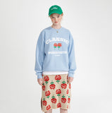 ワンダービジター(WONDER VISITOR) Classic Logo Sweatshirt [Light blue]
