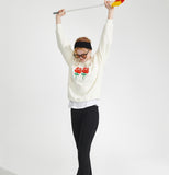 ワンダービジター(WONDER VISITOR) Logo applique Sweatshirt [Ivory]