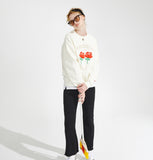 ワンダービジター(WONDER VISITOR) Logo applique Sweatshirt [Ivory]