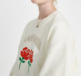 ワンダービジター(WONDER VISITOR) Logo applique Sweatshirt [Ivory]