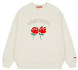 ワンダービジター(WONDER VISITOR) Logo applique Sweatshirt [Ivory]