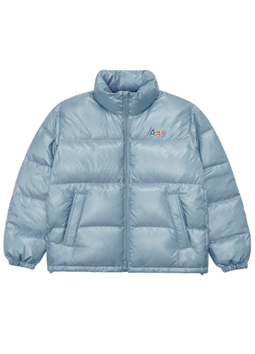 アクメドラビ(acme' de la vie) ADLV 3D LOGO SHORT DUCK DOWN JACKET SKYBLUE