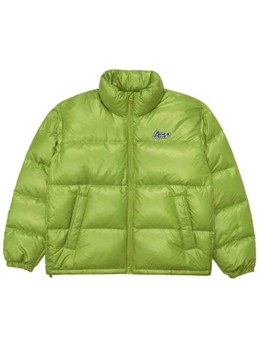 アクメドラビ(acme' de la vie) ADLV 3D LOGO SHORT DUCK DOWN JACKET LIME