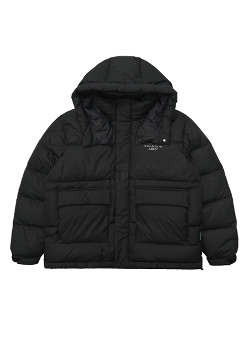 アクメドラビ(acme' de la vie) LOOSE FIT HOODIE DUCK DOWN JACKET BLACK