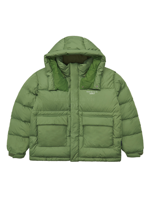 アクメドラビ(acme' de la vie) LOOSE FIT HOODIE DUCK DOWN JACKET KHAKI