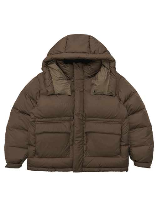 アクメドラビ(acme' de la vie) LOOSE FIT HOODIE DUCK DOWN JACKET BROWN