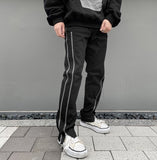 ランベルシオ(LANG VERSIO) 318 side 2 zipper black jeans