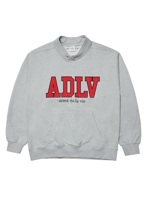アクメドラビ(acme' de la vie) ADLV PATCH LOGO PULLOVER SWEATSHIRT MELANGE