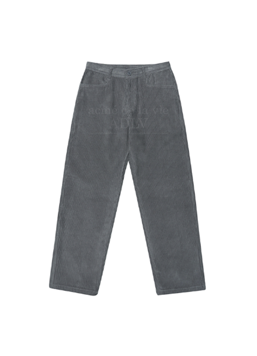 アクメドラビ(acme' de la vie) STANDARD WAPPEN LOGO CORDUROY PANTS GRAY