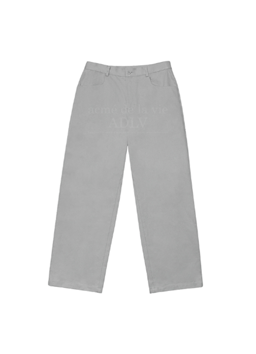 アクメドラビ(acme' de la vie) CIRCLE EMBROIDERED LOGO COTTON PANTS GRAY