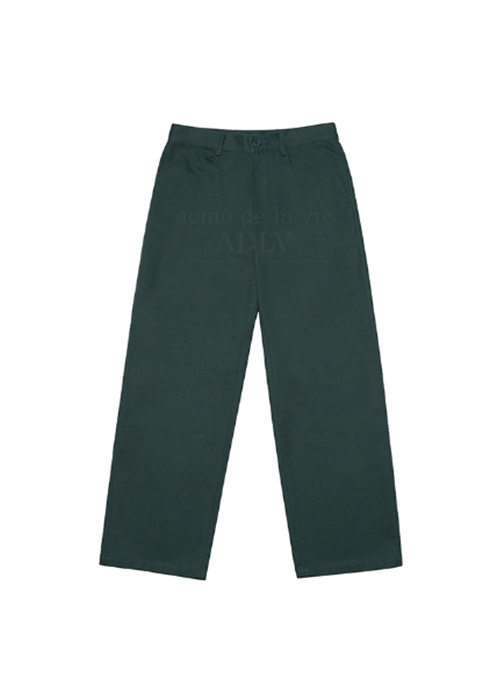 アクメドラビ(acme' de la vie) CIRCLE EMBROIDERED LOGO COTTON PANTS GREEN