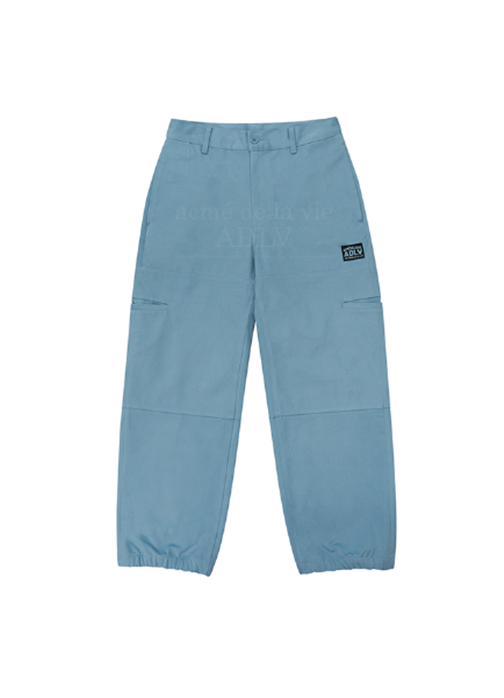 アクメドラビ(acme' de la vie) WAPPEN LOGO BANDING JOGGER COTTON PANTS SKYBLUE