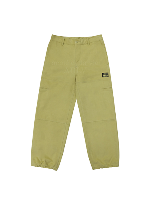 アクメドラビ(acme' de la vie) WAPPEN LOGO BANDING JOGGER COTTON PANTS YELLOW