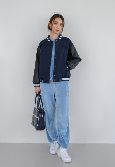 curetty (キュリティー)  C LOGO POINT BASEBALL JACKET_NAVY