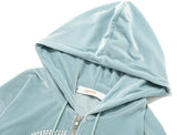 curetty (キュリティー)  C LOGO RHINESTONE HOODIE ZIP-UP_MINT