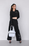 curetty (キュリティー)  C LOGO RHINESTONE WIDE JERSEY PANTS_BLACK