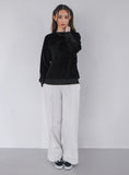 curetty (キュリティー)  C LOGO RHINESTONE WIDE JERSEY PANTS_LIGHT GREY