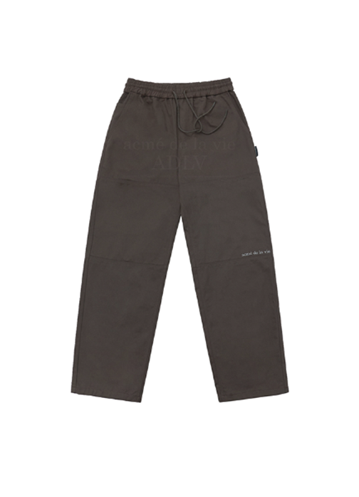 アクメドラビ(acme' de la vie) FRONT MULTI-CUT COTTON BANDING PANTS BROWN