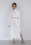 curetty (キュリティー)  C LONG SLIT JERSRY SKIRT_WHITE