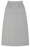 curetty (キュリティー) C LONG SLIT JERSRY SKIRT_GREY