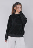 curetty (キュリティー) C LOGO BOUCLE EMBROIDERY TOP_BLACK