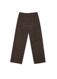 アクメドラビ(acme' de la vie) WIDE PINTUCK EMBROIDERED CHECK SLACKS BROWN