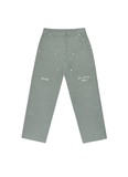 アクメドラビ(acme' de la vie) RIVET PATCHWORK EMBROIDERED COTTON PANTS GREEN GRAY