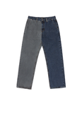 アクメドラビ(acme' de la vie) HALF AND HALF DENIM PANTS BLUE/BLACK