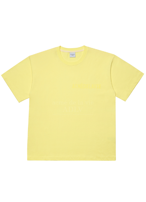 アクメドラビ(acme' de la vie) 3PAC SIMPLE LOGO SHORT SLEEVE T-SHIRT LIGHT YELLOW