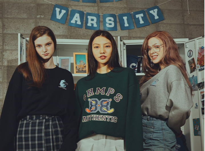 ボーンチャンプス(BORN CHAMPS)   CHMPS 88 HOCKEY CREWNECK B21FT10GR