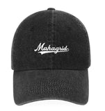 mahagrid (マハグリッド) WASHED DENIM SCHOOL LOGO CAP [BLACK]