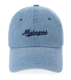 mahagrid (マハグリッド) WASHED DENIM SCHOOL LOGO CAP [BLUE]