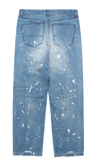 mahagrid (マハグリッド) PAINTER DENIM PANT [BLUE]