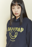 ORDINARY PEOPLE(オーディナリーピープル) ORD CUTTING GRAPHIC NAVY SWEATSHIRTS