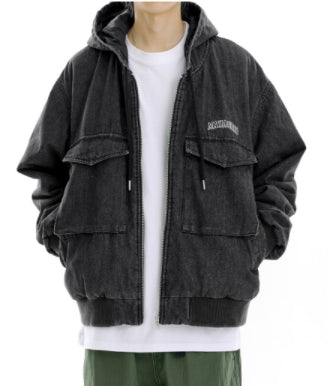 mahagrid (マハグリッド) HOODED DENIM WEP JACKET [BLACK]