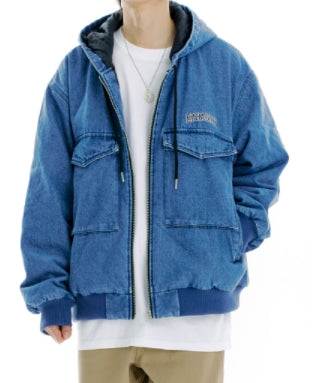 mahagrid (マハグリッド) HOODED DENIM WEP JACKET [BLUE]