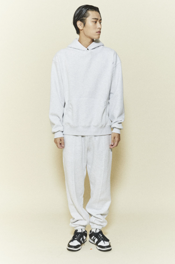 ORDINARY PEOPLE(オーディナリーピープル) THREE PANELLED SETUP MELANGE HOODIE