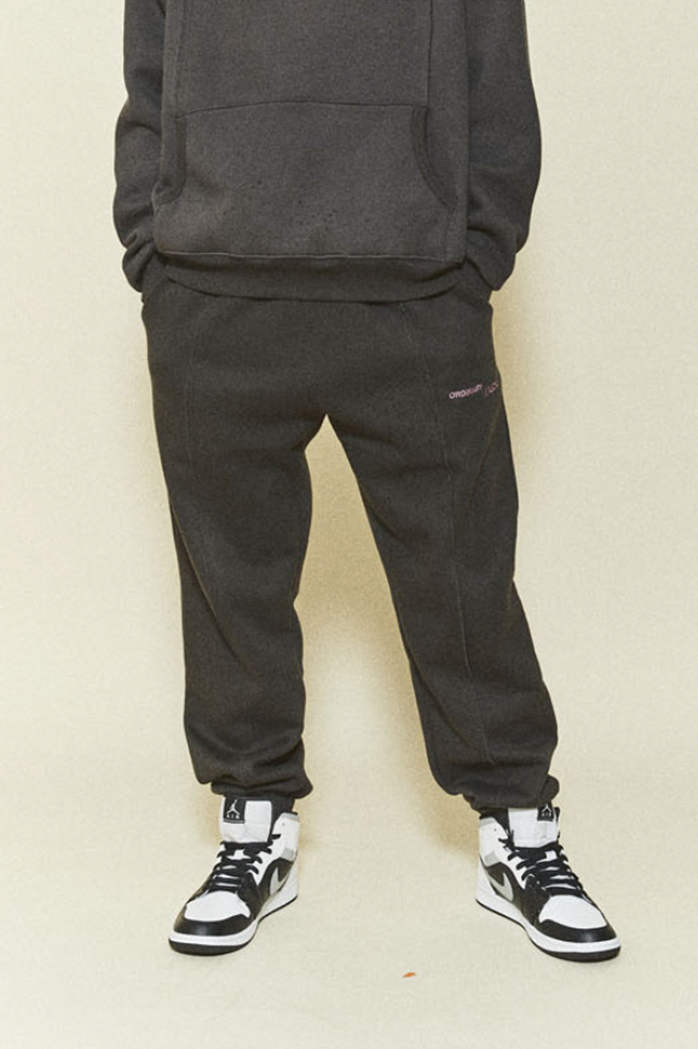ORDINARY PEOPLE(オーディナリーピープル) THREE PANELLED SETUP CHARCOAL SWEATPANTS