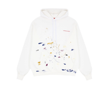 ORDINARY PEOPLE(オーディナリーピープル) HANDPAINTING SCRIBBLE LOGO WHITE HOODIE