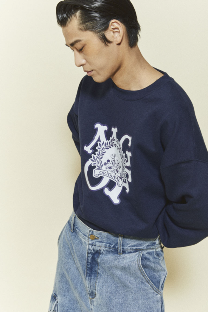 ORDINARY PEOPLE(오디너리피플)[ ORDINARYPEOPLE & DISNEY ] DISNEY UNIVERSITY NAVY SWEATSHIRTS