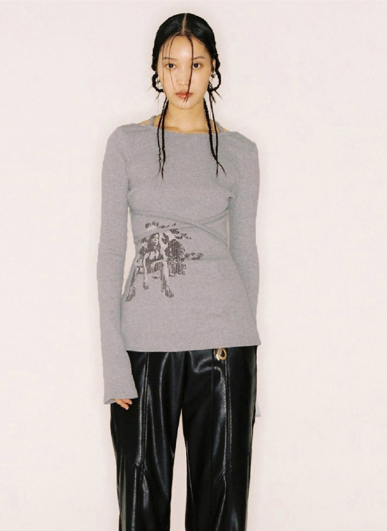 nache(ナチェ)  VINTAGE RIBBED LONG SLEEVE