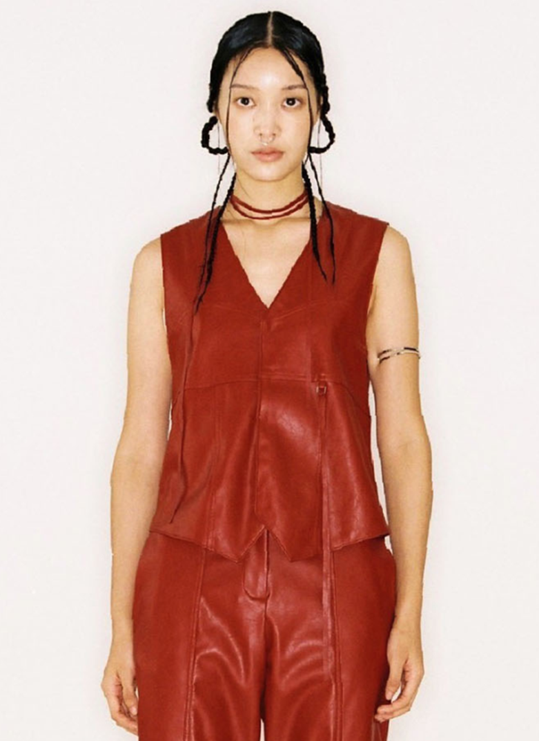 nache(ナチェ)  SEAM LINE LEATHER VEST