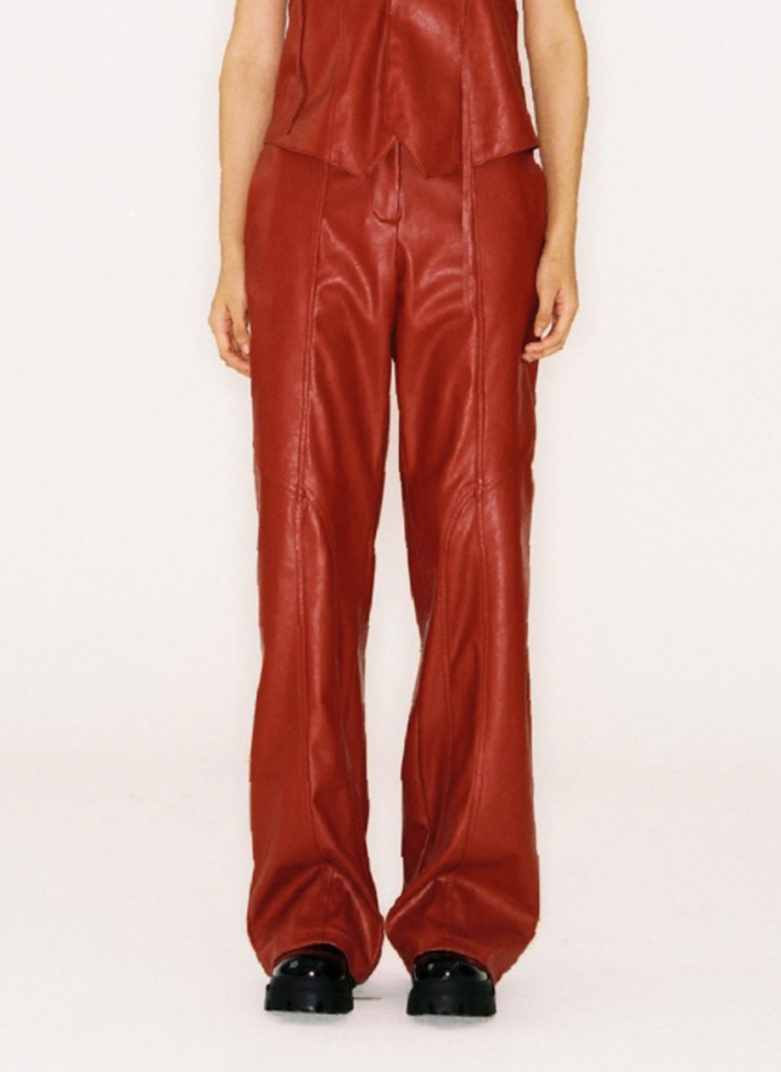 nache(ナチェ)  SEAM LINE LEATHER PANTS