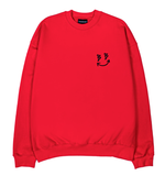 ブラックブロンド(BLACKBLOND) BBD Classic Smile Logo Crewneck Sweatshirt (Red)