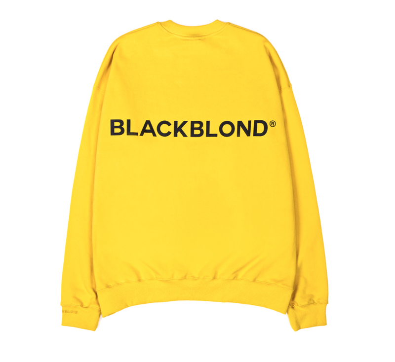 ブラックブロンド(BLACKBLOND) BBD Classic Smile Logo Crewneck Sweatshirt (Yellow)