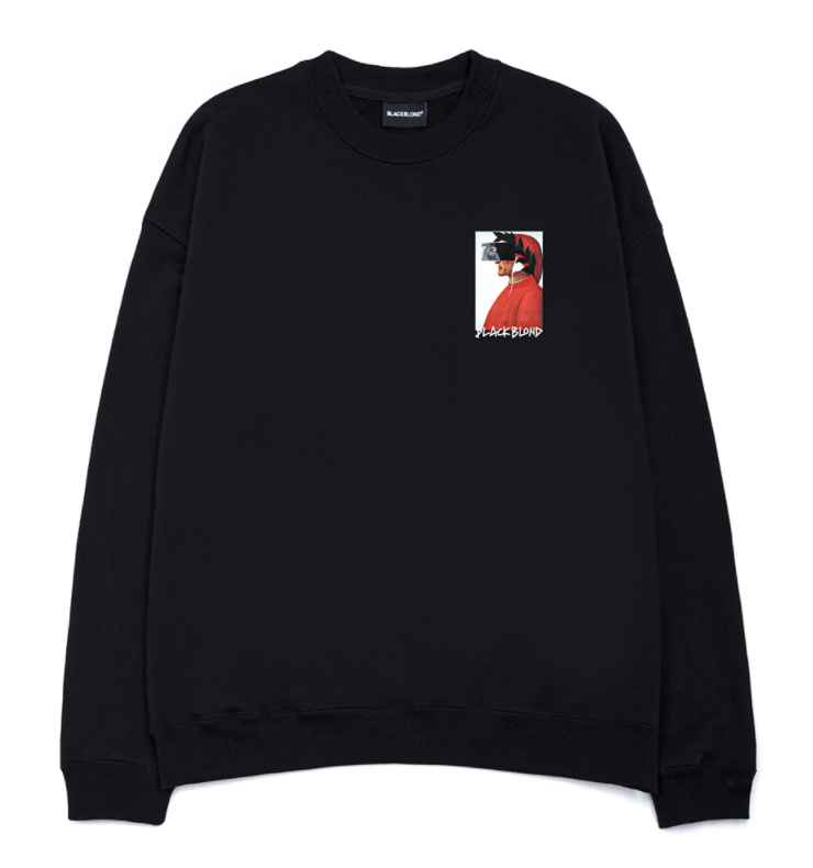 ブラックブロンド(BLACKBLOND) BBD Crushed Era Crewneck Sweatshirt (Black)