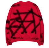 ブラックブロンド(BLACKBLOND) BBD Sprayed Custom Crewneck Sweatshirt (Red)