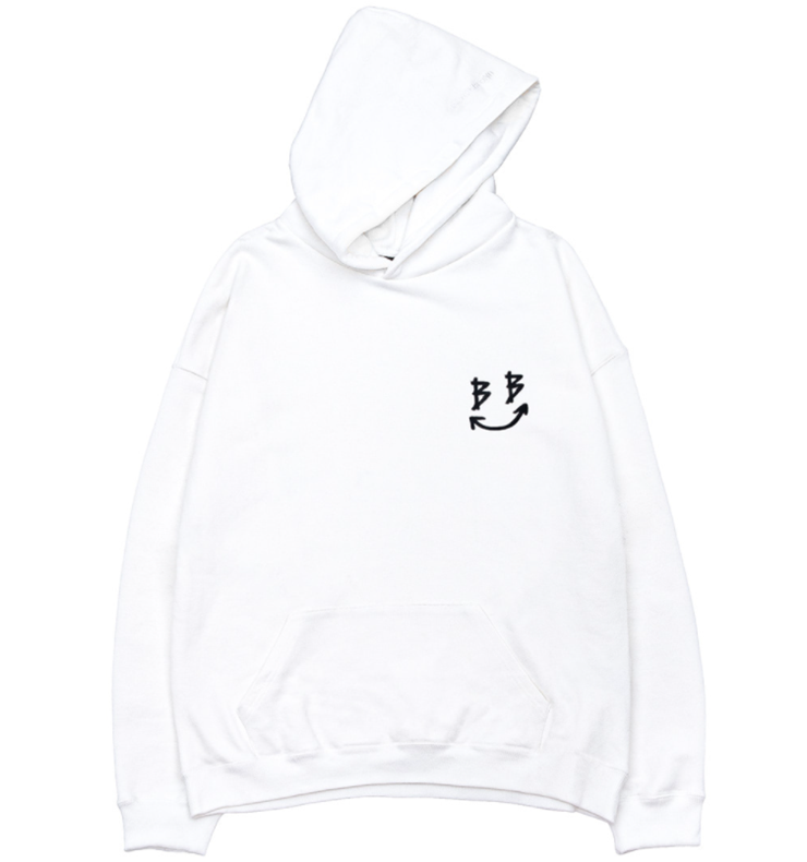ブラックブロンド(BLACKBLOND) BBD Smile Logo Hoodie (White)