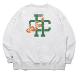 ロマンティッククラウン(ROMANTIC CROWN)  RED FLOWER DANCHEONG SWEAT SHIRT_LIGHT GREY