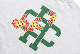 ロマンティッククラウン(ROMANTIC CROWN)  RED FLOWER DANCHEONG SWEAT SHIRT_LIGHT GREY